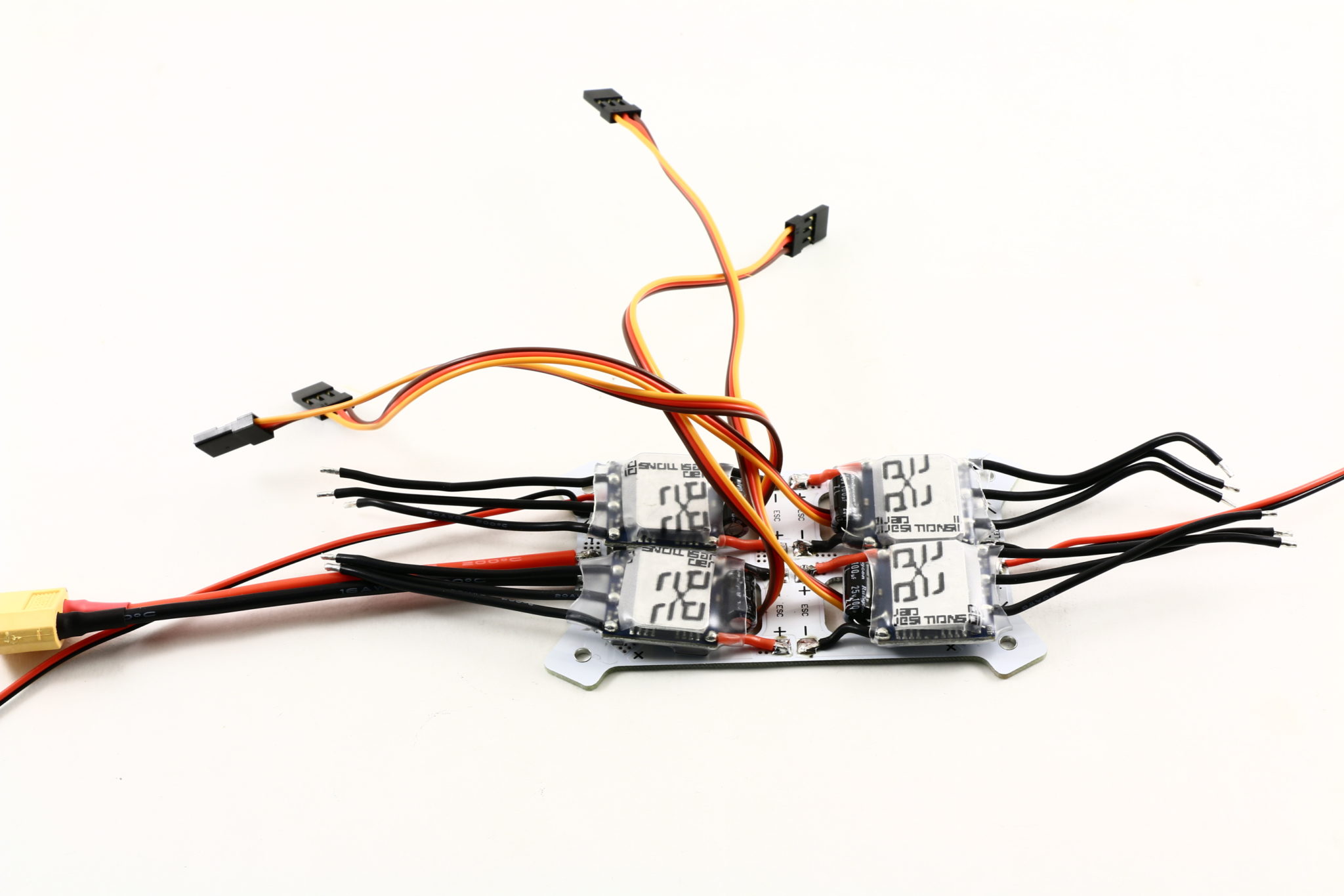 Blue 12a simon k ESCs for QAV250. These fit well in the QAV250 on the PDB (Pictured not included)