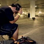 A man prepares for the challenge ahead at the 2015 Las Vegas Underground Drone Races