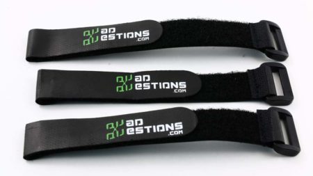 Quadquestions Battery Straps for small miniquads 180mm, 250mm, Rubberized Lipo Hold down strap set of 3