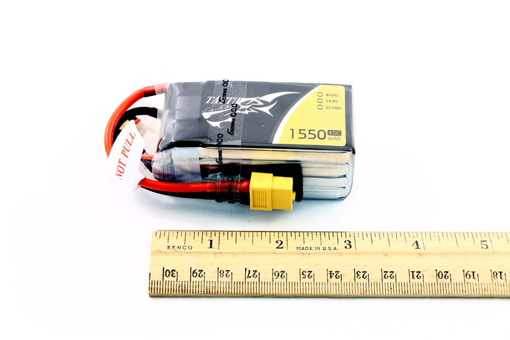 Tattu 1550 45c battery for mini quads length