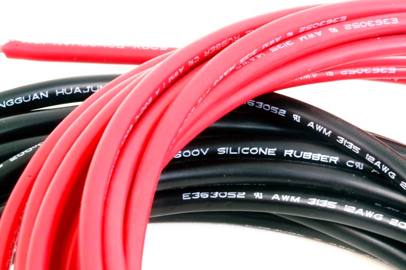 Hi Strand Silicone wire for quadcopters, drones, UAV and general robotics Black and Red