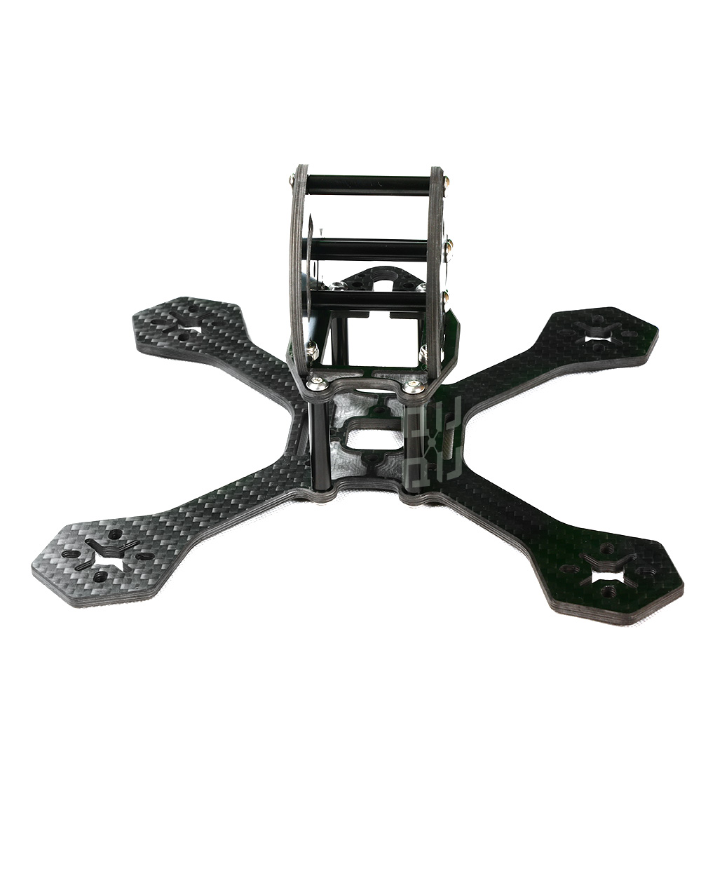 QQ166 4" Racing Drone X-style frame available from QuadQuestions.com front view