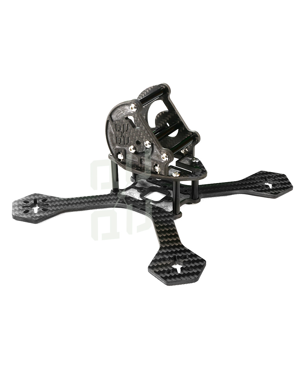 QQ166 4" Racing Drone X-style frame available from QuadQuestions.com left side view