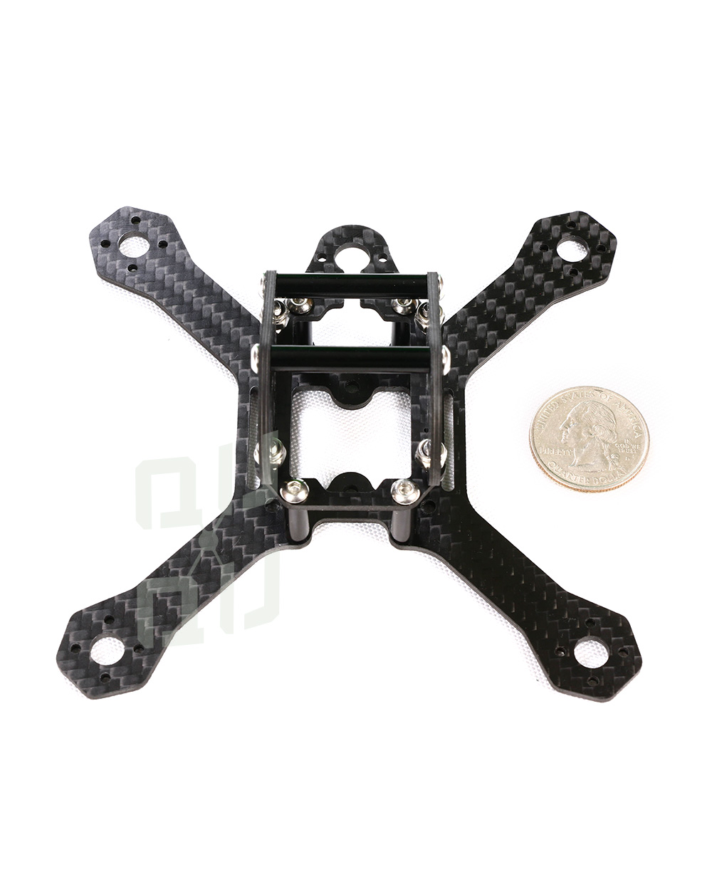 qq130 fully built 3" Racing Drone frame by QuadQuestions top view