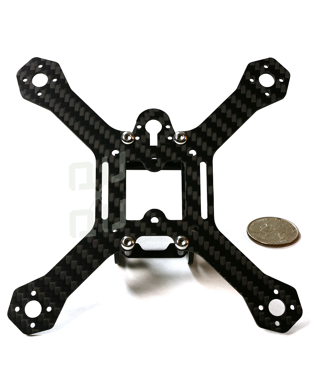 qq130 fully built 3" Racing Drone frame by QuadQuestions Rear bottom view.