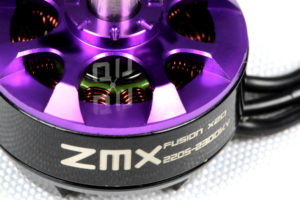 ZMX X20 Fusion 2205 2300kv Purple Top Motor closeup 1