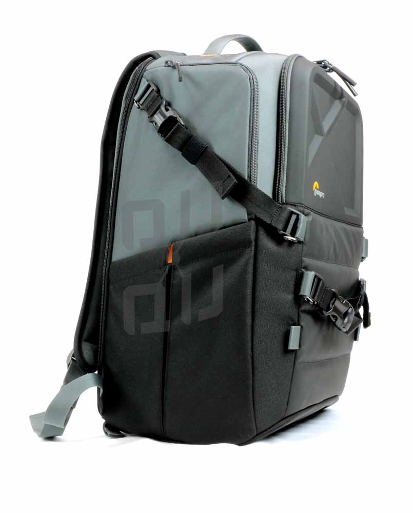 Lowepro BPX3 Quadguard Backpack bag for racing drones, transmitters and other FPV gear exterior 3 left side view